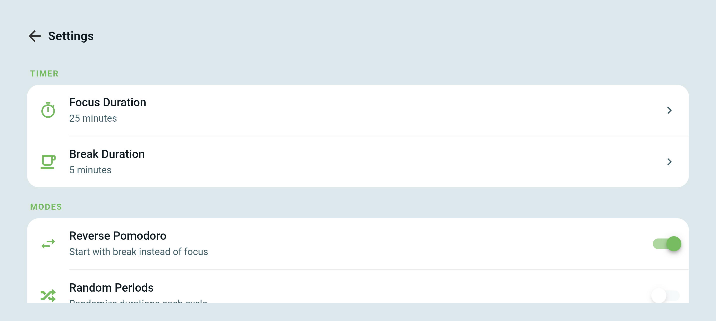 Settings Feature 5